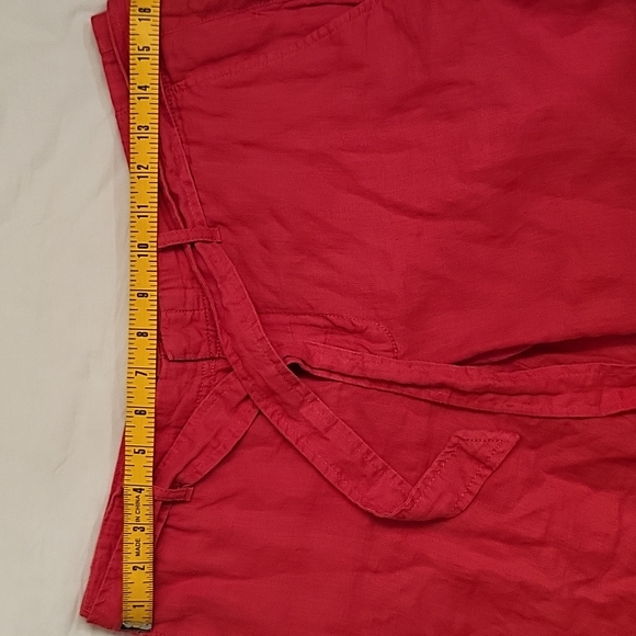 Red linen Banana Republic pants - Picture 4 of 7